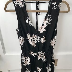 BB Dakota Black Floral Jumpsuit